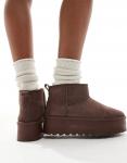 Угги SEQWL на платформе шоколадного цвета - фото 3