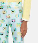 Принтованные леггинсы Alessandra Rich, Aqua-Multicolor - фото 4