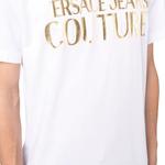 Футболка с принтом логотипа VERSACE JEANS COUTURE, белый - фото 6