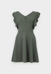 Платье WAL G. FLUTTER SLEEVES DRESS, Dark Khaki/Khaki - фото 5