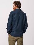 Ravendale Wool Regular Fit рубашка в рубчик Aubin, Navy - фото 2