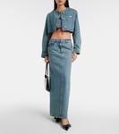 Джинсовый топ с логотипом Prada, Mid Blue - фото 2