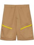 MSGM шорты с контрастной отделкой, нейтральный - фото