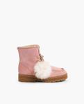Сапожки для девочки с замшевыми помпонами Pisamonas, розовый - фото