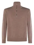 Свитер с высоким воротом на молнии Altea, коричневый - фото