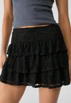 Юбка А-силуэта FLOWING SKORT Stradivarius, черный - фото 4