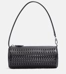 Сумка на плечо Tube из перфорированной кожи Alaïa, черный - фото
