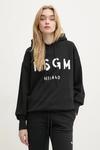 Хлопковая толстовка Msgm, черный - фото