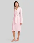 Женский ночной халат с пуговицами Lohe, розовый - фото
