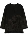 Alanui блузка Jungle Toile de Jouy, черный - фото