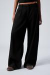 Широкие брюки с заниженной талией Weekday, черный - фото 2
