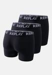 Трусы-Боксеры Trunk style 01/c basic cuff logo в упаковке по 3 шт. Replay, черный - фото 3