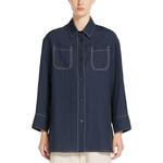 Рубашка Buttoned Long Sleeved Top 'S MAX MARA, синий - фото 4