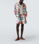 Хлопковые шорты с принтом Enrichment Bode, White Multi - фото 2