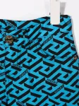 Шорты с принтом La Greca Versace Kids, синий - фото 3