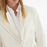 Brunello Cucinelli Однобортный блейзер, Ivory White - фото 6