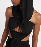 Платье миди с вырезом и капюшоном Magda Butrym, черный - фото 4