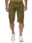Тканевые шорты RESLAD Stoffhose 3/4 Cargo Bermuda, хаки - фото