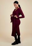 Платье JoJo Maman Bébé MATERNITY FIT POPPER FRONT , Wine/Red - фото 4