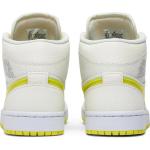 Кроссовки Nike Air Jordan Wmns 1 Mid SE, белый/желтый - фото 3