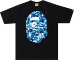 Футболка BAPE ABC Camo Big Ape Head Tee 'Black/Blue', черный - фото 2