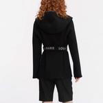 Пальто женское Louis Vuitton, черный / бело-серый - фото 4