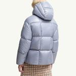 Куртка пуховая с капюшоном на молнии Moncler, голубой - фото 3