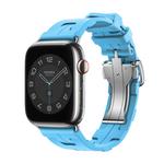 Ремешок для часов Apple Hermes 41 мм, Kilim Single Tour, Bleu Celeste - фото 2
