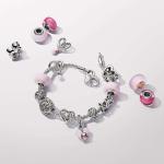 Шарм-подвеска Pandora Moments Mom Opalescent Heart, серебро/розовый - фото 6