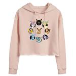 Укороченная толстовка с капюшоном для юниоров Pokemon Eevee Evolution Licensed Character - фото