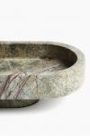 Блюдо H&M Oval Marble, 35x14 см, зеленый - фото 5