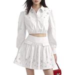 Self-portrait Рубашка женская чисто-белая - фото