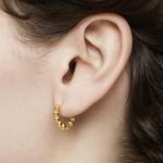 Серьги-кольца Tous Gloss Small With Charms, серебро с 18-каратным золотым покрытием, 10 мм - фото 6