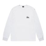 Лонгслив Stussy Basic Long-Sleeve Tee 'White', белый - фото 2