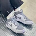 Кроссовки Jordan 1 Retro High OG Stealth GS, серый/белый - фото 6