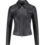 DIESEL Кожаная куртка женская черная - фото