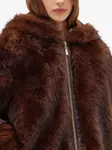 Куртка с капюшоном из искусственного меха Blugirl, коричневый - фото 5