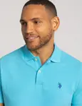 Футболка поло U.S. Polo Assn. Solid Pique Small Logo, речной-синий - фото 3