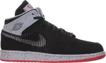 Кроссовки Air Jordan 1 Retro 89 GS Black Fire Red Cement, черный - фото