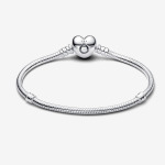 Браслет Pandora Moments Heart Clasp Snake Chain, серебро - фото 2