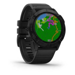 Умные часы Garmin Fenix 6X Pro, черный с черным ремешком - фото 4