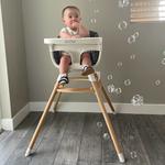 Детский стульчик для кормления 4 в 1 Evolur Ann, черный - фото 5