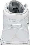 Кроссовки Air Jordan 1 Retro Mid GS White Wolf Grey, белый - фото 7
