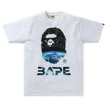 Футболка BAPE Space Camo Ape Head Tee 'White', белый - фото 2