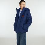 Пуховик унисекс темно-синий Mlb - фото 5