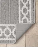 Ковровая дорожка Christine Trellis Border Tufted Runner Rug, 76 см x 305 см Jean Pierre New York, белый/светло-серый - фото 3