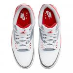 Кроссовки Nike Air Jordan 3 Retro, красный/серый/белый - фото 4