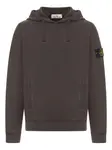 Худи с логотипом Stone Island, коричневый - фото