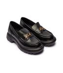 Мокасины женские Karl Lagerfeld кожаные с узором, черный - фото 3