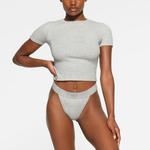 Футболка SKIMS Cotton Rib, серый - фото 2